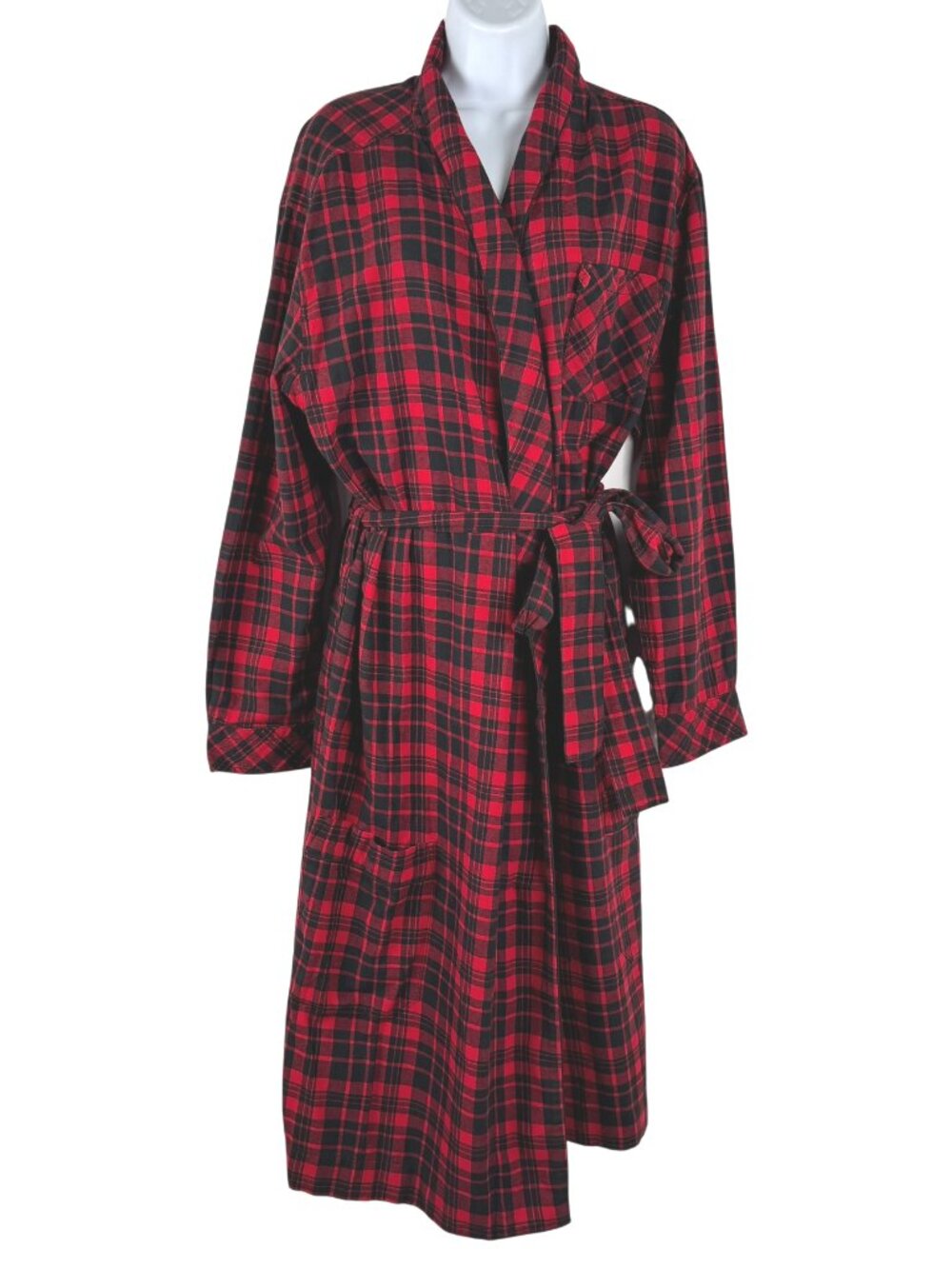 Duluth Free Swinging Flannel Robe Womens 2XL Buffalo Plaid Red Black NWT DR-1900